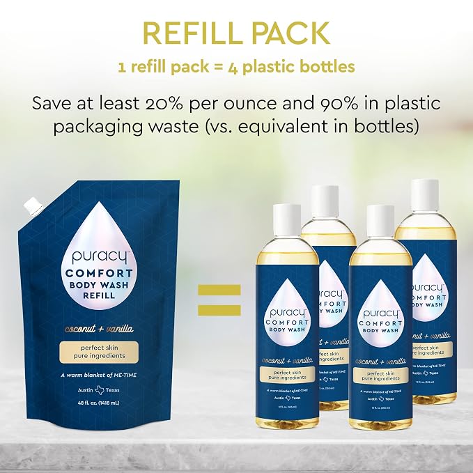 Puracy Body Wash, Natural Body Wash, 98.6% Pure Plant Ingredients, Moisturizing - Image 3
