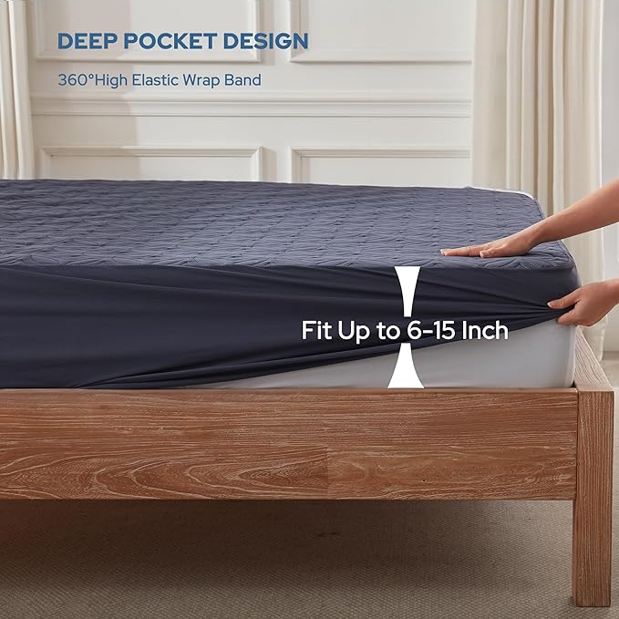 BEDLORE Waterproof Mattress Protector, Full Size Mattress Pad - Image 4