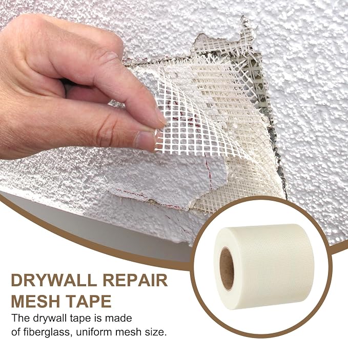 PATIKIL Drywall Repair Mesh Tape, 6 inch x 164 ft Fiberglass Repair Patch - Image 5