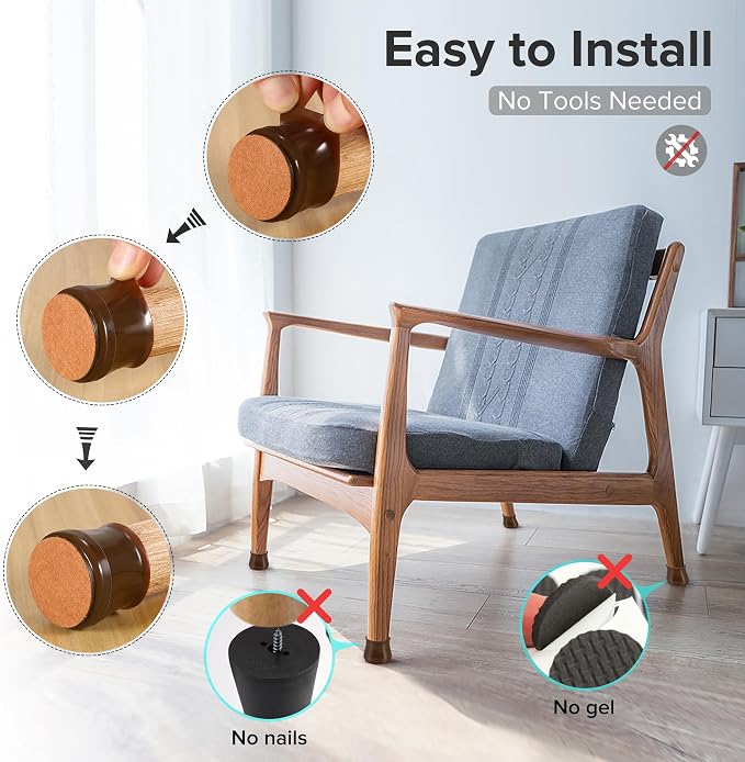 24PCS Upgraded Silicone Chair Leg Floor Protectors - Image 5