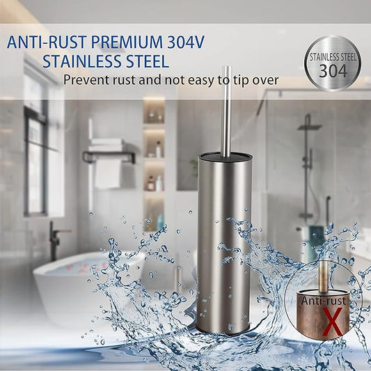 BGL Toilet Brush and Holder, Stainless Steel Toilet Brushes - Image 2
