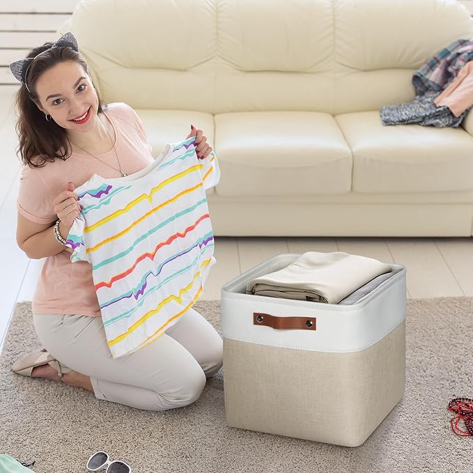 Univivi 12x12 Storage Cube Bins set of 4 Cube Organizer - Image 7
