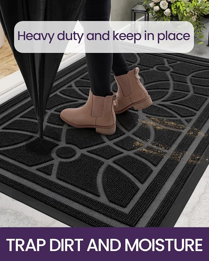 DEXI Front Door Mat Outside Entrance, Heavy Duty Non Slip Low Profile Doormat - Image 5