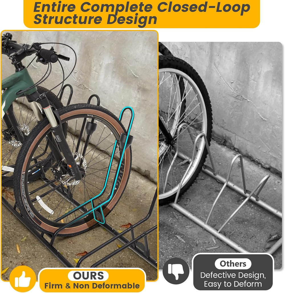 Kingarage 4 Floor Bike Rack, Safeguard Disc Brakes & Derailleurs Design, ...