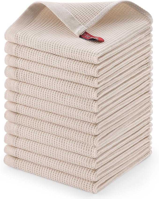Homaxy 100% Cotton Waffle Weave Dish Cloths by Homaxy