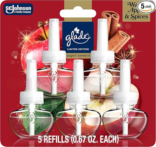 Glade PlugIns Refills Air Freshener, Warm Apple & Spices, Scented and Essential by Glade