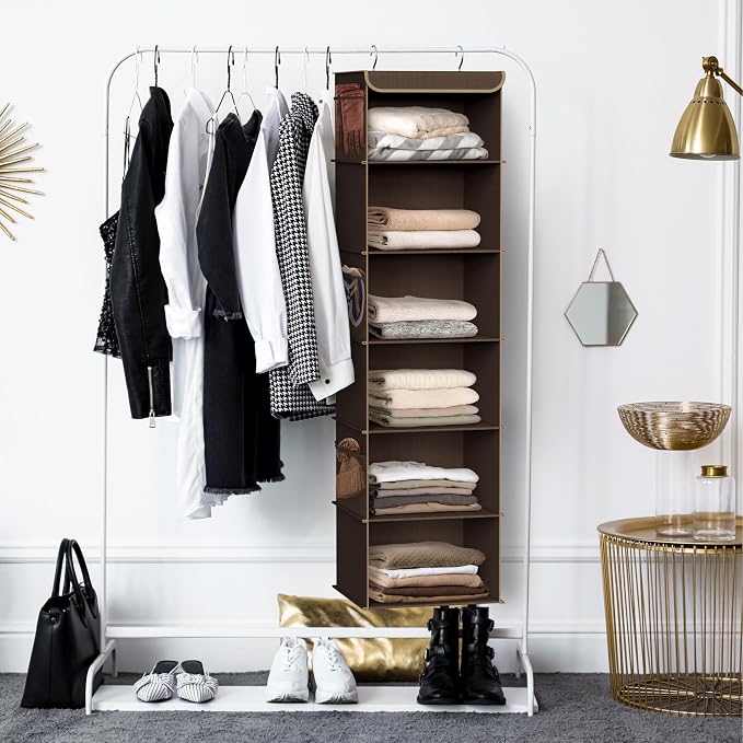 Simple Houseware 6 Shelf Hanging Closet Organizer - Image 5