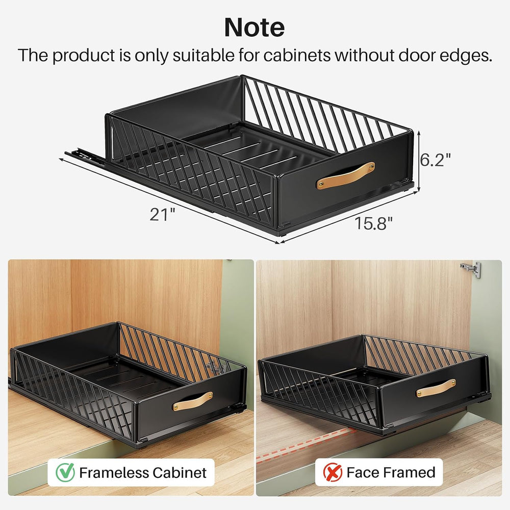 Pull out Cabinet Organizer,Heavy Duty Slide out Pantry Shelves Drawer Storage...