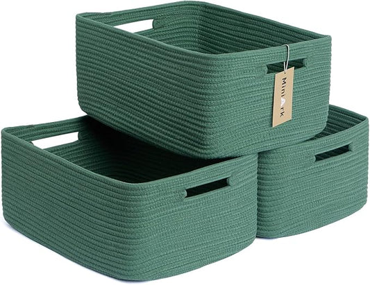 Large Storage Baskets for Shelves, Closet Organizers Bins for Clothes Blanket by MiniArkStorageBasketsHome