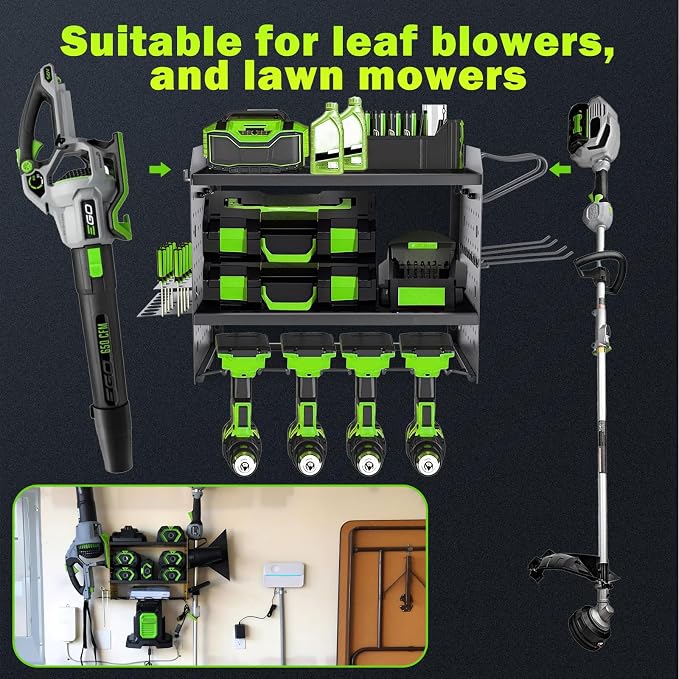 Wall Mount for EGO-Compatible Tools – 3-Layer Adjustable Garage Organizer - Image 3