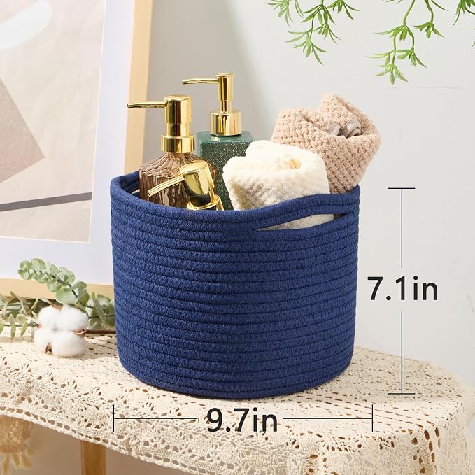 Small Basket for Organizing | Cube Shelf Closet Storage Baskets | 9.7×9.7×7.1” - Image 3