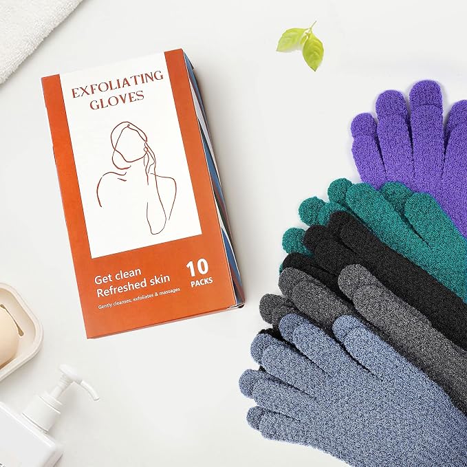 Evridwear Exfoliating Dual Texture Bath Gloves - Image 3