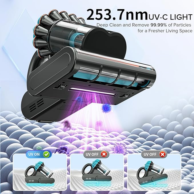 Belife M8 Mattress Vacuum Cleaner, 18Kpa 550W Bed Cleaner - Image 3