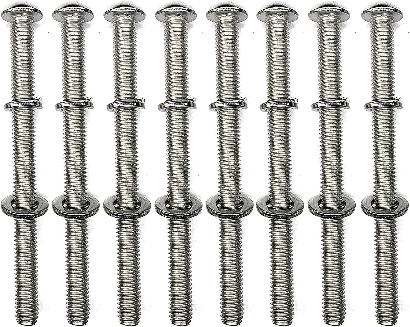 Universal Headboard & Footboard Hardware Kit - 304 Stainless Steel Nuts & Bolts for Bed Frame, Headboard & Footboard（The Total Length of The Bolt is 3 inches）