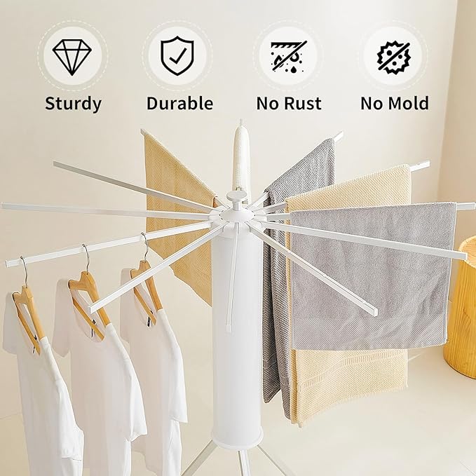 JOOM Tripod Clothes Drying Rack, Garment Rack Portable and Foldable Space - Image 3