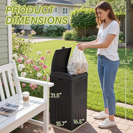 Greesum 33 Gallon Outdoor Trash Can - Image 2