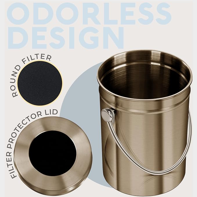 EPICA Countertop Compost Bin Kitchen | 1.3 Gallon | Odorless Composting Bin - Image 6