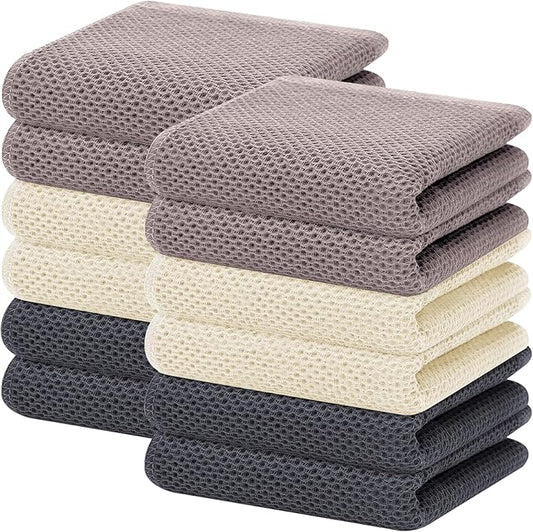 Homaxy 100% Cotton Waffle Weave Kitchen Dish Towels, Ultra Soft Absorbent Quick by Homaxy