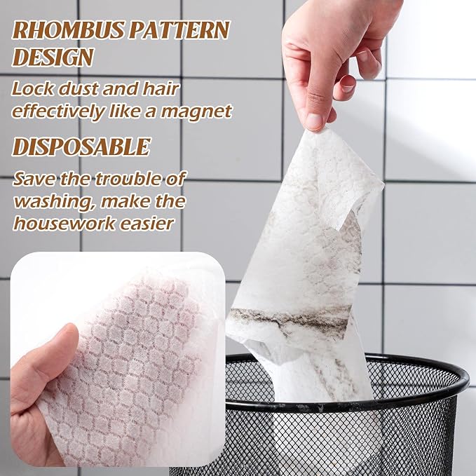 Hoolerry 300 Count Dry Sweeping Cloths Dry Mop Refills Sweeper Dusting Cloths - Image 4