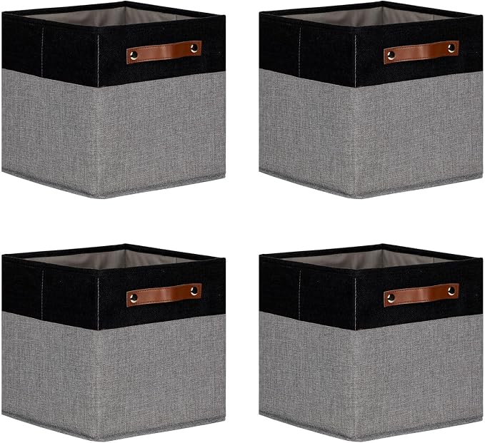 DULLEMELO 11x11 Storage Cubes, Collapsible Sturdy Cube Storage Bins by DULLEMELO