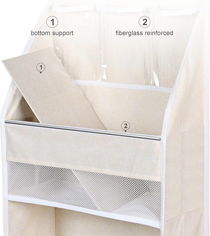 Univivi 6-Shelf Over Door Hanging Organizer Fabric Baby Door Storage - Image 3