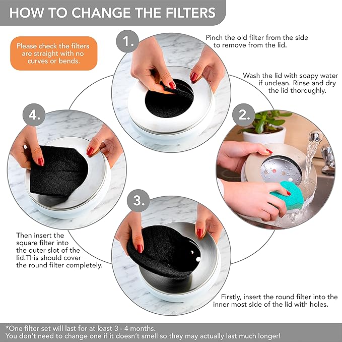 RED FACTOR Premium Compost Bin for Kitchen Countertop - Image 7
