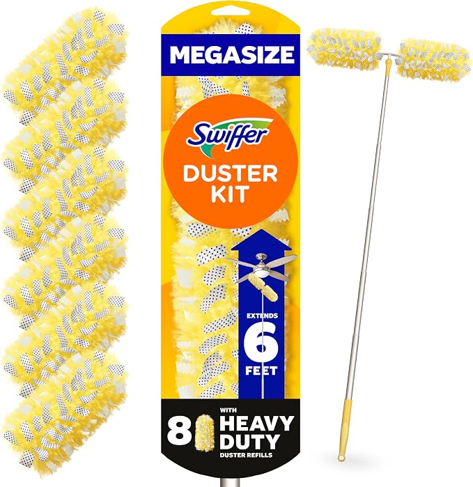 Swiffer Duster Kit with 6 ft Super Extendable Handle, Heavy Duty Starter Kit by Swiffer