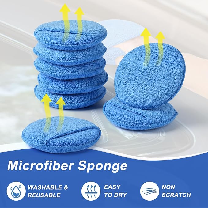 Wax Applicator Pad, 5 Inch Microfiber Applicator Pad - Image 4