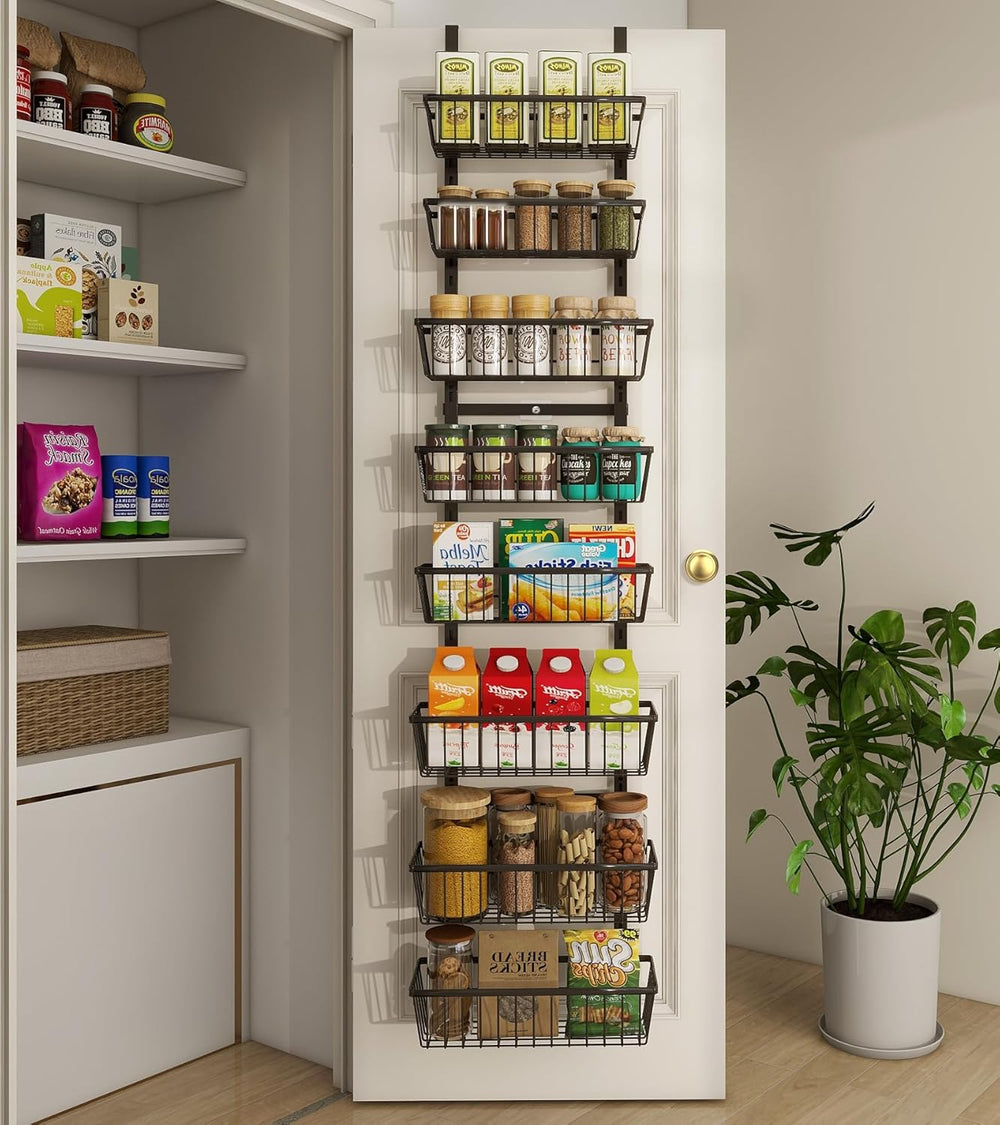 12 Inch Wide Narrow Over The Door Pantry Organizer, Pantry Organization and