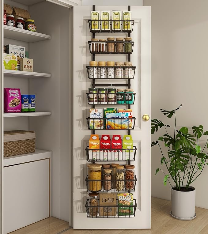 12 Inch Wide Narrow Over The Door Pantry Organizer, Pantry Organization and by Mefirt