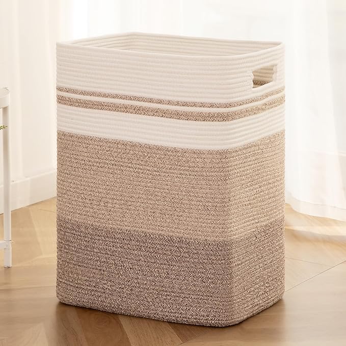 OIAHOMY Rectangle Laundry Basket, Large Laundry Hamper by MasterofSpaceOptimization