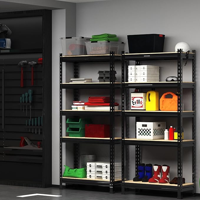 PrimeZone Storage Shelves 3 Pack 5 Tier Adjustable Garage Storage Shelving - Image 9