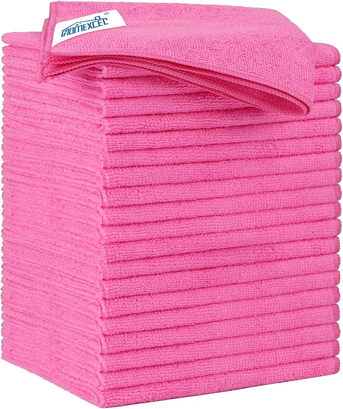 HOMEXCEL Microfiber Cleaning Cloth 20 Pack 11.5 x 11.5 Inch Microfiber Towels by HOMEXCEL