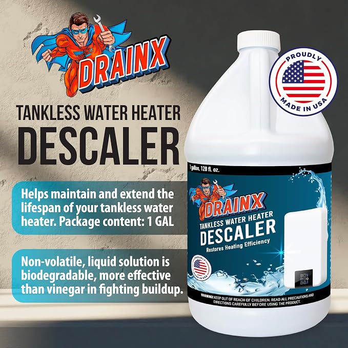 DrainX Tankless Water Heater Descaling Solution | Highly Effective Descaler - Image 2