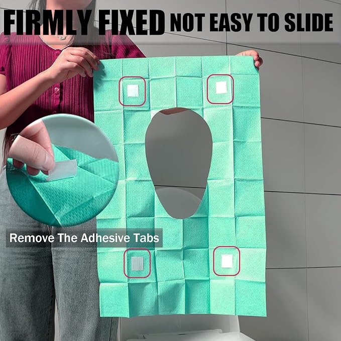 50 Pack Toilet Seat Covers Disposable 16x24 Inch XL Portable Toilet Liners - Image 5