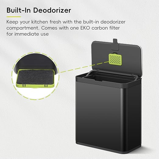 EKO Kitchen Compost Bin, 7L / 1.85 Gal Stainless Steel - Image 3