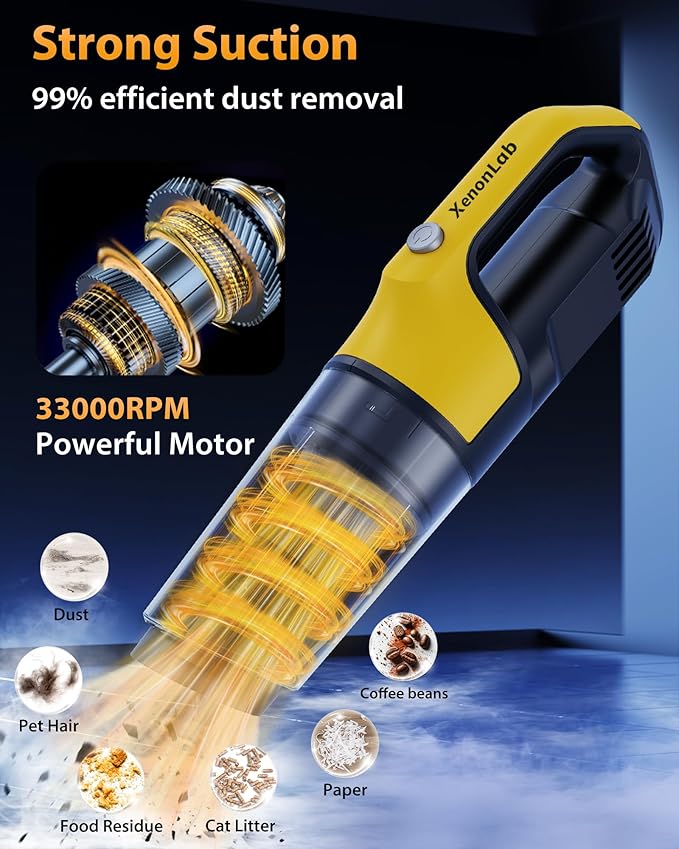 Handheld Vacuum Cordless 1.1 Pounds Car Vac 10000PA Hand Held Vacuums 4-in-1 - Image 2