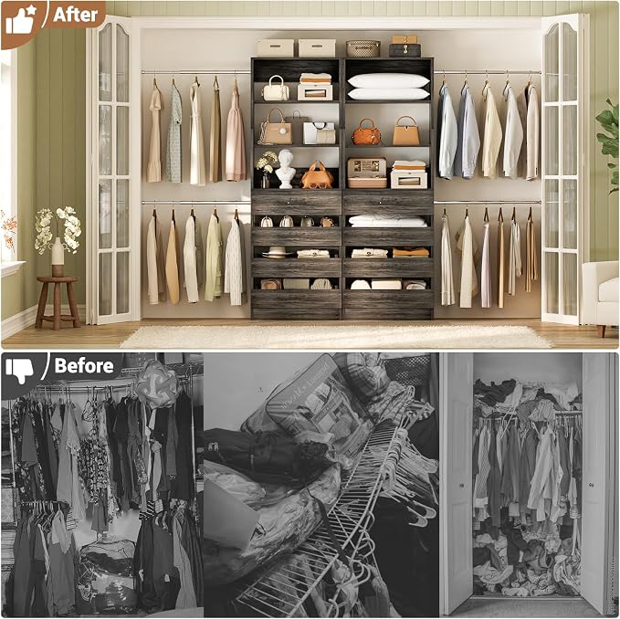 Aheaplus Closet System, 6-15Ft Closet Organizer - Image 5