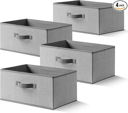 Storage Baskets, 15.7 Inch Woven Fabric Bins, Storage Cubes by EITMOW