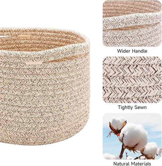 Small Basket for Organizing | Cube Shelf Closet Storage Baskets | 9.7×9.7×7.1” - Image 2