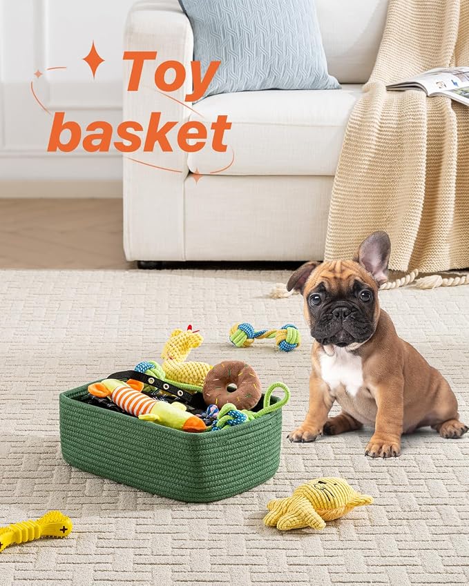 Small Woven Basket, 13.5 x 9.5 x 5 Inches, Storage Basket - Image 5