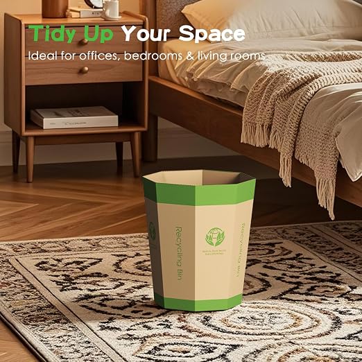 6-Pack Cardboard Trash Can – Foldable, Recyclable, Plastic-Free & Reusable - Image 6