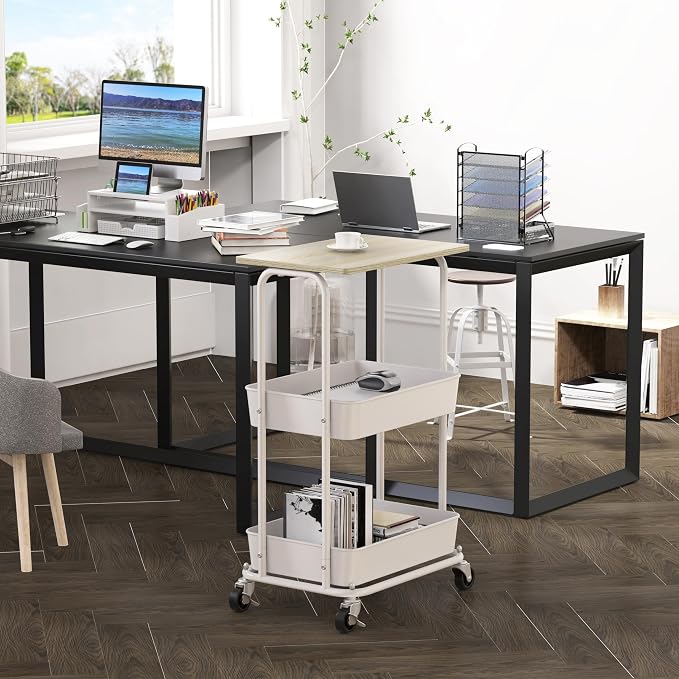 Simple Houseware 2-Tier Rolling Utility Cart - Image 2