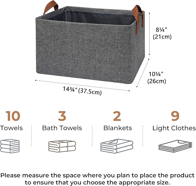 GRANNY SAYS Closet Storage Baskets, Collapsible Fabric Storage Bins - Image 6