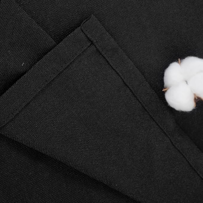 YoungsTex Black Linen Curtains 36 Inch Long - Image 7