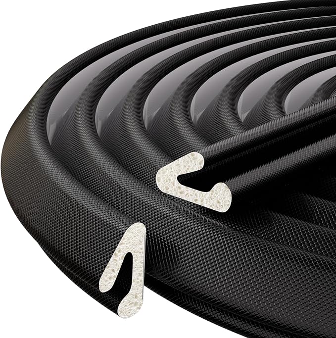 V-Shaped Weather Stripping Door Seal, 52.5FT Draft Stopper by VANNESSE