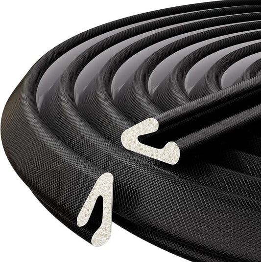 V-Shaped Weather Stripping Door Seal, 19.7FT Draft Stopper by VANNESSE