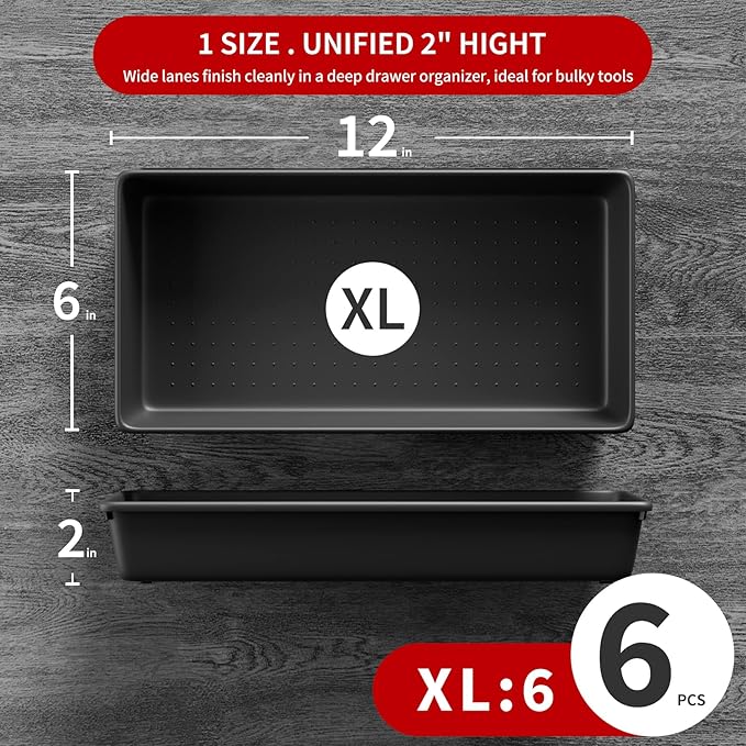 【6 PCS Extra-Large】 Tool Box Drawer Organizer Trays - Image 2
