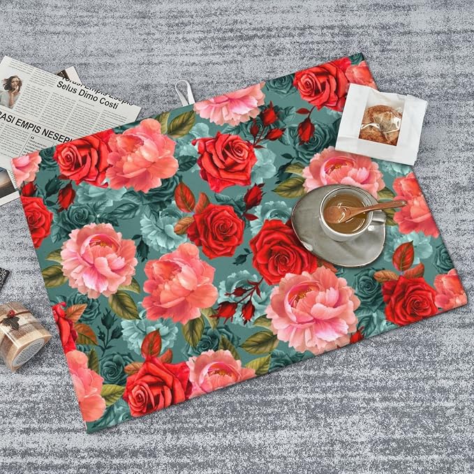 Floral Boho flowers Dish Drying Mat - Image 8