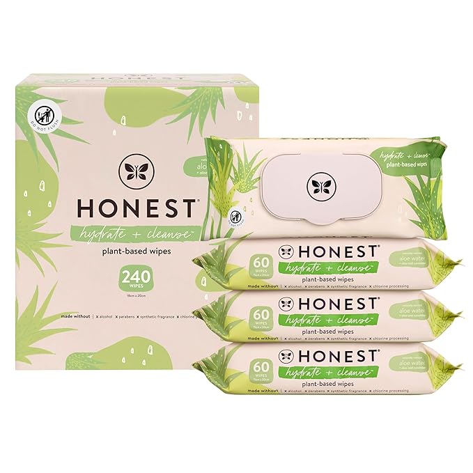 The Honest Company Hydrate and Cleanse Naturally Scented Wipes Cleansing by TheHonestCompany